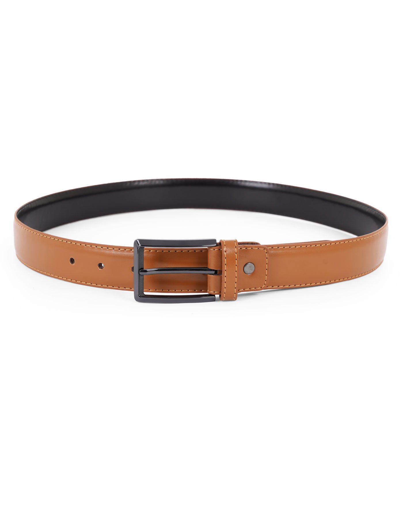 Tan Plain Formal Belt